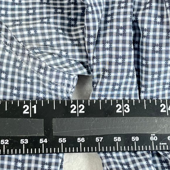 BOSS HUGO BOSS Mens L Blue Patterned Long Sleeve Button Down Shirt - Picture 14 of 14